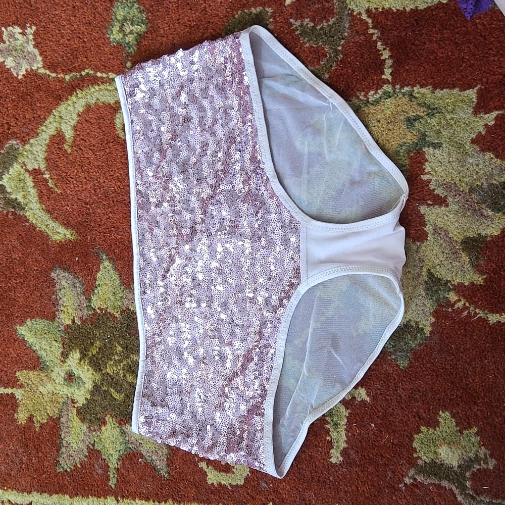 NWT VS Shortie pink sheer sequin panty